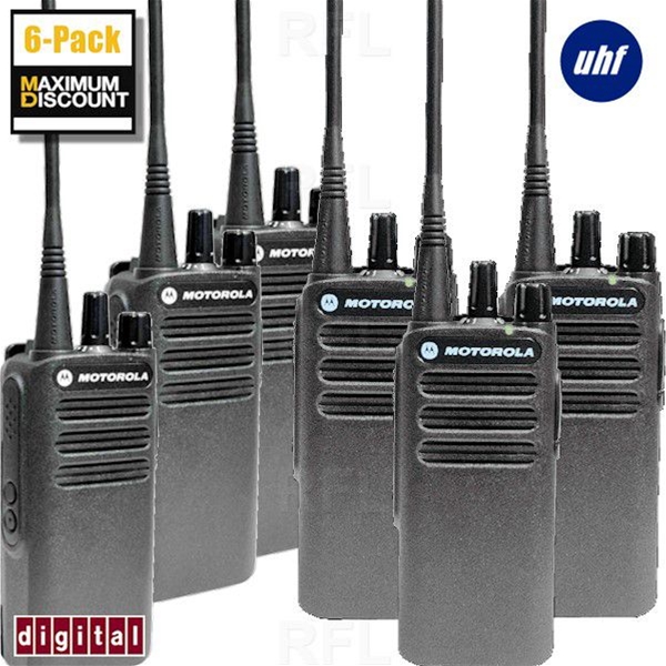 Motorola 6-Pack UHF CP100d Radios [EXTRA SAVINGS]
