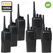 CP200D Portable VHF 16CH Analog Radio - 6 Pack