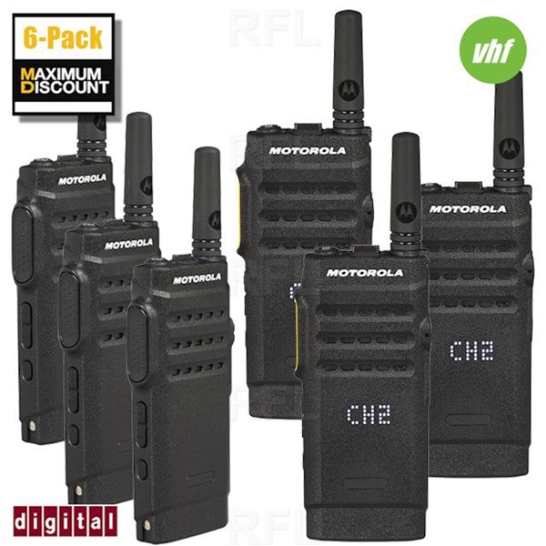 Motorola SL300 Digital VHF Radios [Special 6-Pack Deal]